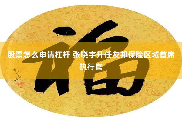 股票怎么申请杠杆 张晓宇升任友邦保险区域首席执行官