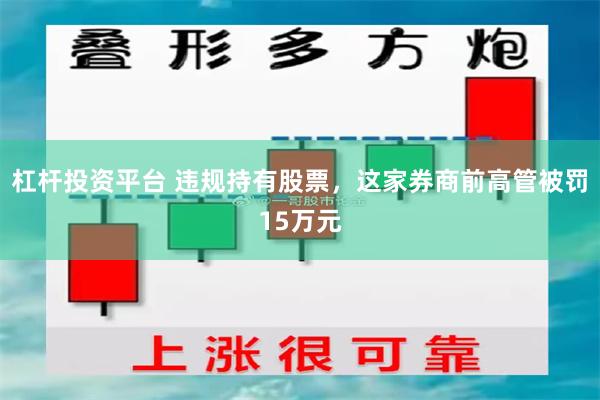 杠杆投资平台 违规持有股票，这家券商前高管被罚15万元